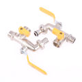 Double Head Water Faucet 1/2'' 3/4'' Water Splitter Connector Coupling Adapter.