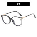 2024 Summer Trendy Women's Ultra-light Blue Light Blocking Glasses Frames for Large Face, Stylishly Slimming with Prescription Lens Compatible.