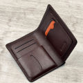 Men's Chocolate Black Bio-fold Wallet: Classic Design Money Purse with 100% Genuine Cow Leather, wallet for men, money Bag for men.