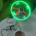 Foreign trade first-hand source USB clock fan, real clock, intelligent memory, net red LED flash word clock fan. 