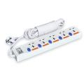 Maxline 5 Gang Multi Extension Socket Model: ML-255-2 pin Plug/3 Miter Wire ( 10 Fit/Hand Long Wire). 