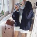 Lucyever Vintage Brown Knitted Cardigans for Women Korean Loose Long Sleeve Crochet Sweater Top Woman Casual Solid Lazy Sweaters. 