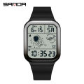 Sanda Fashion Men's Watches Digital Wristwatch 50M Waterproof Sports Casual Watch for Male Clock Relogios Masculino 6052.