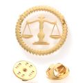 Libra Balance Advocate Brooch Justice and Equity Symbol For Men's Shirt Jewelry Lawyers Judge Steel Lapel Pin. 