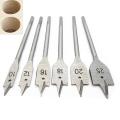 6 Piece HSS Flat Drill Bit Set For Plastic, Fiber, Wooden Work.
