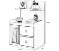 Royal Decor M24 Single Drawer Bed Side Table Nightstand Bedside Table Bedroom Simple Storage Cabinet 60X40X30CM White-Yellow-Blue Finish. 