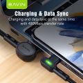 [GK] BAVIN CB258 18W / 12W Fast Charging LED Light Gaming Data Cable 90° Angle Nylon Braided 1.2Meter Cable For iPh Type-C Micro. 