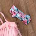 (New) baby swimwear Princess kid baby girl Swimwear bikini tankini swimsuit sunsuit clothes 3PCs.