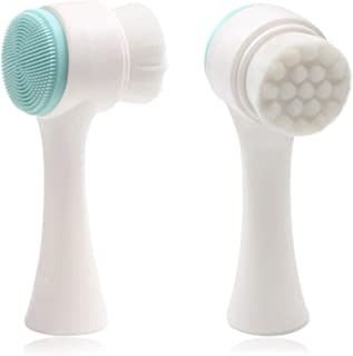 Facial Cleanser Wash Brush Double-sided Silicone Soft Mild Fiber Face Cleaning Washing Tool Skin Care Tool