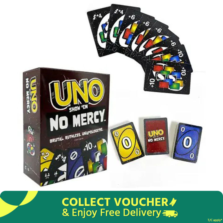 Newest Uno No mercy Game Board Games UNO Cards Table Family Party Entertainment