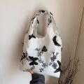 Lace flowers, dopamine vest, armpit bag, Korean makeup bag, shopping large capacity one shoulder. 