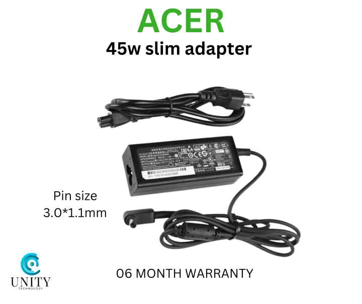 Acer ORGIN Laptop Adapter Charger 19V 2.37A 45W (3.0mm X 1.1mm)