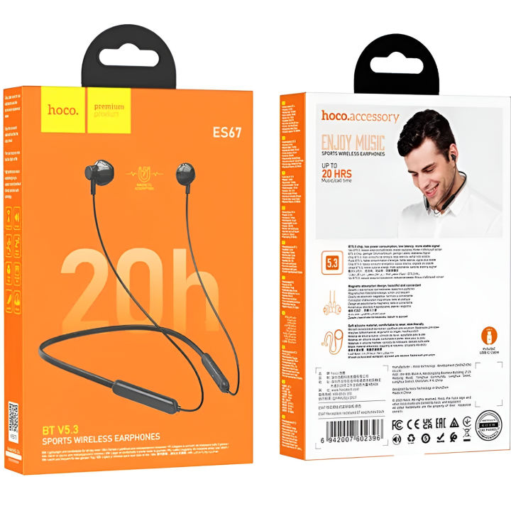 Hoco ES67 Bluetooth 5.3 Sports Wireless Neckband Earphone