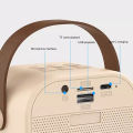 Bluetooth Wireless Portable Speaker Multi-function Karaoke Microphone Music Adjustable LED Light Mini Home Theater Speakers.