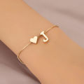【Exclusive Limited Edition】 Simple Fashion Love Heart Bracelet For Women Personality Design 26 Letters Bracelet Hand Jewelry Golden Accessory Exquisite Girl Gifts Watty Store.