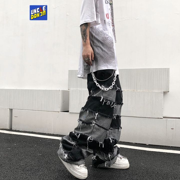 Tassel%20Pants%20Men's%20Fashion%20Brand%20Pendant%20Wide%20Leg%20Hip%20Hop%20Lazy%20Wind%20Jeans%20Couple's%20Pants%20Loose%20Jeans%20Men%20-%20Image%203