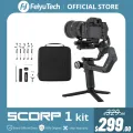 FeiyuTech SCORP-1 3-Axis Handheld Gimbal Stabilizer Handle Grip Display Screen for DSLR Camera Sony/Canon Remote Pole Tripod. 
