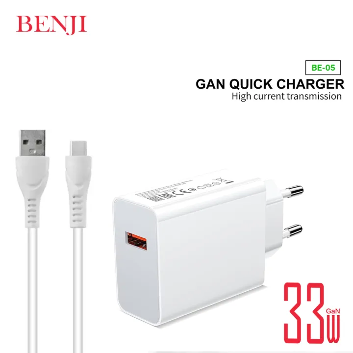 BENJI%20Quick%20Charger%20USB%20With%20Type%20C%20Fast%20Charging%20Cable%20Multiport%20Ports%20Phone%20Adapter%20-%20Image%202