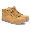 Woodland Men Solid Leather Mid-Top Sneakers - 3324119 Camel. 