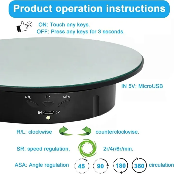 Motorised%20Rotating%20Carousel%20with%20Remote%20Control%20for%20Jewellery%20Display,%20Photography%20and%20Video,%20360%20Degrees,%203-position%20Adjustment%20-%20Image%204