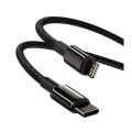 Baseus Tungsten Gold Fast Charging Data Cable Type-C to IP PD 20W 1m Black.