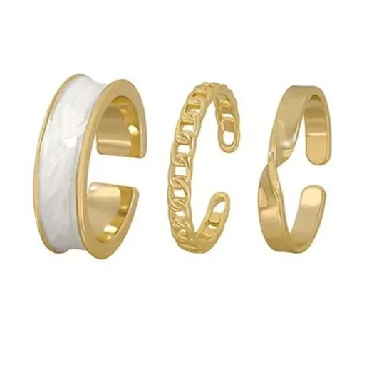Fashion Piece Adjustable Trendy Style Finger Ring Set Gift Ring