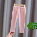 Baby Girl Leggings Spring and Autumn Baby Girl Thin Girls Outer Wear Children's White Little Girl Toddler Children's Pants. 