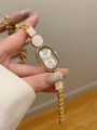 Inspired by 2022 New Women's Wristwatches Vintage Gold Bracelet Watch Woven Strap Round Dial Temperament Noble Send Lover Send Wife.