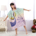Mermaid cape beach bathrobe Seaside change bathrobe Surf suit Printed hooded bath towel one piece 7. 