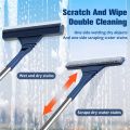 2 in 1 Window Cleaning Brush Window Mesh Screen Brush Multifunctional Glass Wiper Telescopic Cleaner Household Cleaning Tools.