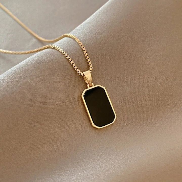 Korean%20Fashion%20Black%20Square%20Shell%20Pendant%20Necklace%20for%20Women%20Vintage%20Jewelry%20for%20Women%20Valentines%20Day%20Gift%20Collares%20Para%20Mujer%20-%20Image%203