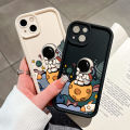 Hontinga for iPhone 15 14 13 12 11 Pro Max 5 6 6s 7 8 Plus SE 2020 2022 X XR XS MAX Back Cover Space Astronaut Pattern Ladder Soft Camera Protection Rubber Phone Case. 