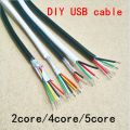5m/10m/15/20m DIY UL2464 28 AWG 5 core cable for USB Mouse Keyboard data cable 4 conductor no shield outer diameter.