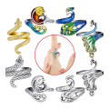 8-Piece Set of Adjustable Knitted Crochet Ring, Finger Guide Yarn Tension Ring, Crochet Ring for Finger Knitting Rings Easy Install. 