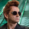 Good Omens Devil Crowley David Tennant Sunglasses Retro Frame Vintage Metal Round Punk Glasses Men Cosplay Props Eyewear Women. 
