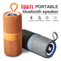 TG671 Bluetooth Speaker Portable TWS Wireless Subwoofer Dual Bass FM Radio AUX TF USB Outdoor Running Climbing Music Loudspeaker.