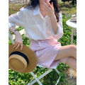 Rose Red Shirt for Women 2024 Early Spring Clothes New Spring and Autumn Mature Adult Lady like Woman Pitaya Color Top French Shirt. 