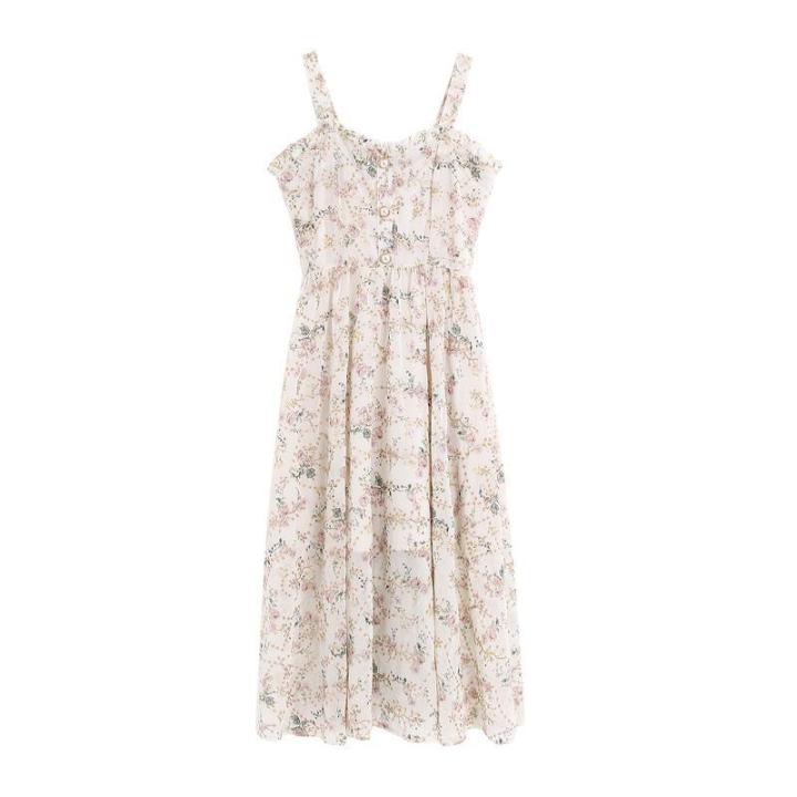 Spaghetti%20Strap%20Dress%20Women%20French%20Elegant%20Vintage%20Floral%20Dress%20Sweet%202021%20Summer%20Fashion%20Clothing%20Party%20One%20Piece%20Dress%20Korean%20-%20Image%206