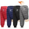 Winter Boys Thick Cotton Pants Fleece Padded Warm Trousers Kids Waterproof Ski Pants 10Y Elastic High Waisted Baby Girls Pant. 