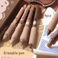 4pcs Erasable Pen Set Black Blue Ink Soft Grip Kawaii Gel Pen School Supplies Japanese Kawaii Stationery Aesthetic Pens. 