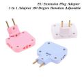 3 in 1 Mutli Plug Travel Adapter Socket (3 Power Socket) High Power EU Bangladesh Standard 180° Rotating Coverter Socket AC Adapter. 