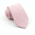 New Colorful Men's Solid Color Necktie 100% Cotton 6.5CM Skinny Pink Green Sky Blue Wedding Party Tie Gift Cravat Men Accessory.