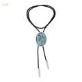 Cowgirl Bolo Tie Western Cowboy Necktie for Men Oval for Wedding Anniversary.