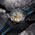 LIGE/LIGE Foreign Trade Special for Men's Hollow Automatic Mechanical Watch Multifunctional Waterproof Sports Watch.