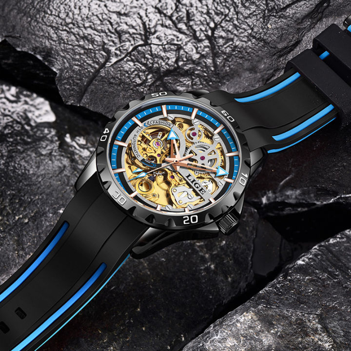 LIGE/LIGE%20Foreign%20Trade%20Special%20for%20Men's%20Hollow%20Automatic%20Mechanical%20Watch%20Multifunctional%20Waterproof%20Sports%20Watch%20-%20Image%204