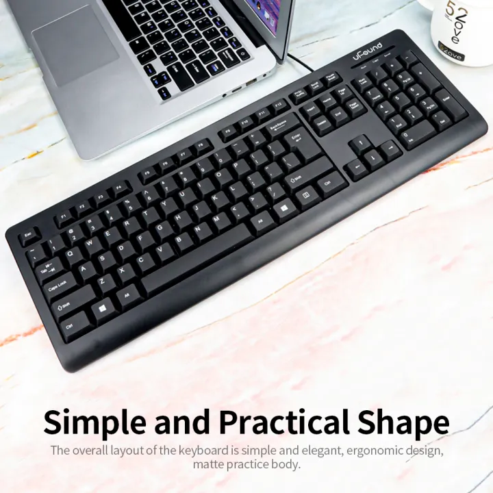 uFound%20U-70%20Wired%20Business%20Office%20Keyboard%20106-key%20USB%20Powered%20Keyboard%20Low%20Decibel%20Keys%20for%20Home/Office%20Black%20-%20Image%204