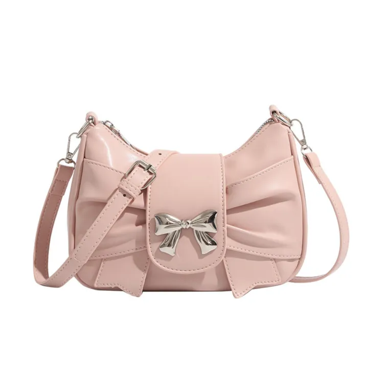 Fashionable%20Shoulder%20Bag%20Trendy%20Bow%20Buckle%20High%20Quality%20Crossbody%20Bag%20Sweet%20Design%20Handbag%20for%20Women'S%20Bag%20Girls'%20Accessory%20Daily%20Use%20Casual%20Outings%20Party%20Bag%20-%20Image%204