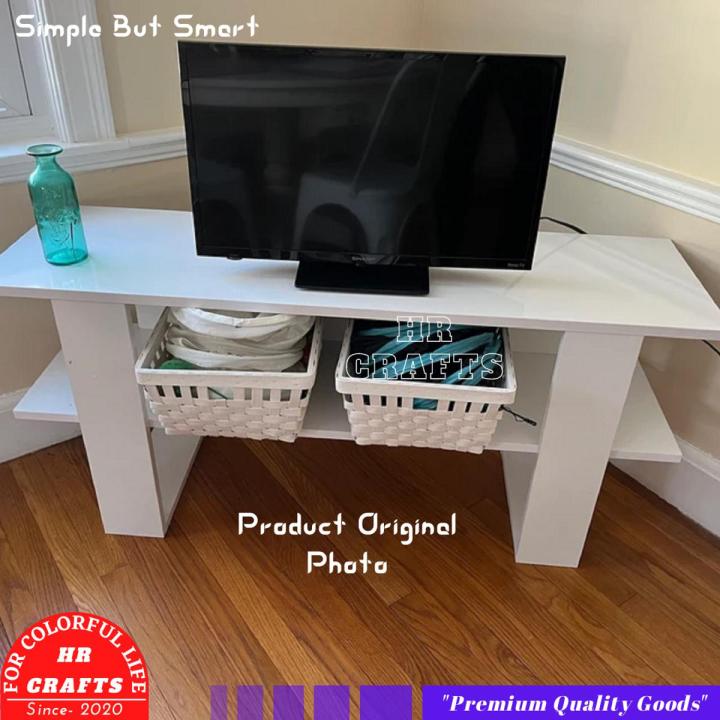 TV Stand-Unique TV Stand-Entertainment Center-Wood Media Cabinet-Modern Tv Stand-TV Console Table Stand-color White & Black with any Customize-HR Crafts