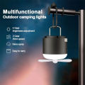 4-in-1 Ceiling Fan Lamp Rechargeable Portable Wireless Electric Fan with Humidifier 1200mAh Outdoor Hiking Camping Night Lights. 
