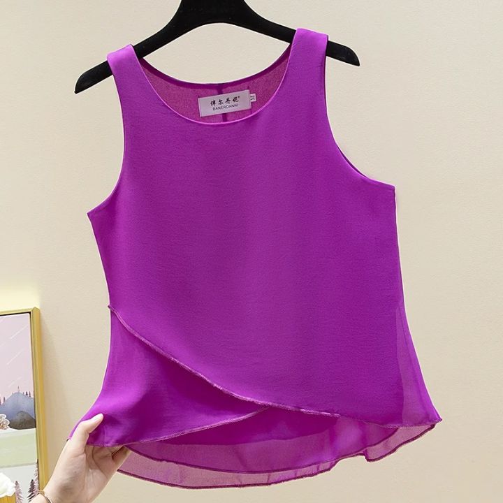 Women's%20Fashion%20RU%20Brand%20Summer%20Sleeveless%20Chiffon%20Shirt%20Tops%20Loose%20Large%20Size%20Slim%20Casual%20Women's%20Shirts%20Bottoming%20Camisole%20-%20Image%204